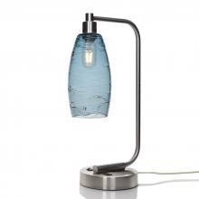 Bicycle Glass X1-147SPNGRA-LMP01-BNI-XX-04W - 147 Spun: Table Lamp - Slate Gray / Brushed Nickel