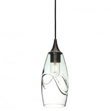 Bicycle Glass X1-147SWLCLR-PEN01-BNZ-X4-04W - 147 Swell: Single Pendant Light