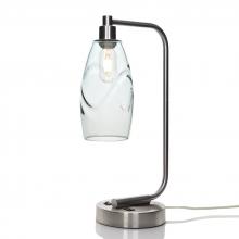 Bicycle Glass X1-147SWLCLR-LMP01-BNI-XX-04W - 147 Swell: Table Lamp - Eco Clear / Brushed Nickel