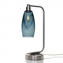 Bicycle Glass X1-147SWLGRA-LMP01-BNI-XX-04W - 147 Swell: Table Lamp - Slate Gray / Brushed Nickel