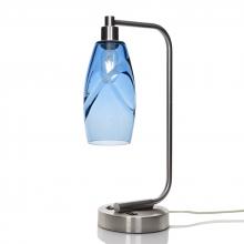 Bicycle Glass X1-147SWLSTB-LMP01-BNI-XX-04W - 147 Swell: Table Lamp - Steel Blue / Brushed Nickel