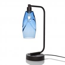 Bicycle Glass X1-147SWLSTB-LMP01-DBZ-XX-04W - 147 Swell: Table Lamp - Steel Blue / Dark Bronze