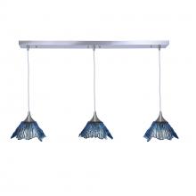 Bicycle Glass X3-212SUMSTB-LIN02-BNI-X4-04W - 212 Summit: 3 Pendant Linear Chandelier