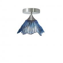 Bicycle Glass X1-212SUMSTB-SEM02-BNI-XX-04W - 212 Summit: Semi Flush Light - Steel Blue / Brushed Nickel