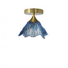 Bicycle Glass X1-212SUMSTB-SEM02-BRS-XX-04W - 212 Summit: Semi Flush Light - Steel Blue / Polished Brass