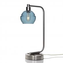 Bicycle Glass X1-301LUCGRA-LMP01-BNI-XX-04W - 301 Lucent: Table Lamp - Slate Gray / Brushed Nickel