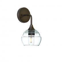 Bicycle Glass X1-301LUCCLR-SCN01-BNZ-XX-04W - 301 Lucent: Wall Sconce - Eco Clear / Antique Bronze