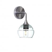 Bicycle Glass X1-301LUCCLR-SCN01-BNI-XX-04W - 301 Lucent: Wall Sconce - Eco Clear / Brushed Nickel