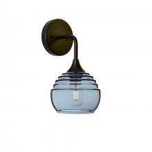 Bicycle Glass X1-301LUCGRA-SCN01-BLK-XX-04W - 301 Lucent: Wall Sconce - Slate Gray / Matte Black