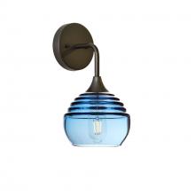 Bicycle Glass X1-301LUCSTB-SCN01-BNZ-XX-04W - 301 Lucent: Wall Sconce - Steel Blue / Antique Bronze