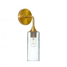 Bicycle Glass X1-513LUNCLR-SCN01-BRS-XX-04W - 513 Lunar: Wall Sconce - Eco Clear / Polished Brass