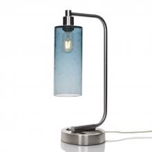 Bicycle Glass X1-515LUNGRA-LMP01-BNI-XX-04W - 515 Lunar: Table Lamp - Slate Gray / Brushed Nickel