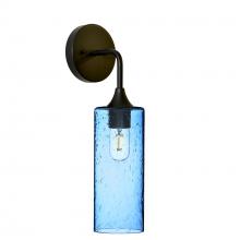 Bicycle Glass X1-515LUNSTB-SCN01-BLK-XX-04W - 515 Lunar: Wall Sconce - Steel Blue / Matte Black