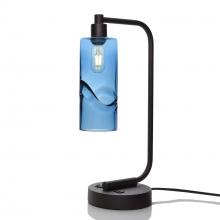 Bicycle Glass X1-515SWLSTB-LMP01-BLK-XX-04W - 515 Swell: Table Lamp - Steel Blue / Matte Black