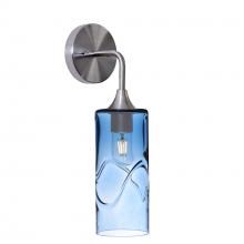 Bicycle Glass X1-515SWLSTB-SCN01-BNI-XX-04W - 515 Swell: Wall Sconce - Steel Blue / Brushed Nickel