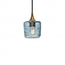 Bicycle Glass X1-601SPNGRA-PEN01-BRS-X4-04W - 601 Spun: Single Pendant Light