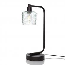 Bicycle Glass X1-601SPNCLR-LMP01-DBZ-XX-04W - 601 Spun: Table Lamp - Eco Clear / Dark Bronze