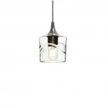 Bicycle Glass X1-601SWLCLR-PEN01-BNI-X4-04W - 601 Swell: Single Pendant Light