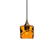 Bicycle Glass X1-601SWLAMB-PEN01-BRS-X4-04W - 601 Swell: Single Pendant Light