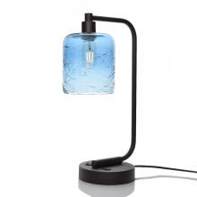 Bicycle Glass X1-603SPNSTB-LMP01-DBZ-XX-04W - 603 Spun: Table Lamp - Steel Blue / Dark Bronze