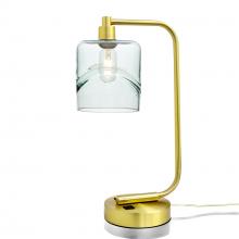 Bicycle Glass X1-603SWLCLR-LMP01-SBR-XX-04W - 603 Swell: Table Lamp - Eco Clear / Satin Brass