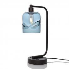 Bicycle Glass X1-603SWLGRA-LMP01-DBZ-XX-04W - 603 Swell: Table Lamp - Slate Gray / Dark Bronze