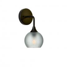 Bicycle Glass X1-763CELCLR-SCN01-BLK-XX-04W - 763 Celestial: Wall Sconce - Eco Clear / Matte Black