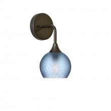 Bicycle Glass X1-763CELSTB-SCN01-BNZ-XX-04W - 763 Celestial: Wall Sconce - Steel Blue / Antique Bronze