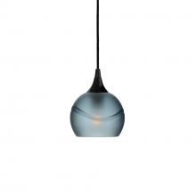 Bicycle Glass X1-763GLAGRA-PEN01-BLK-X4-04W - 763 Glacial: Single Pendant Light