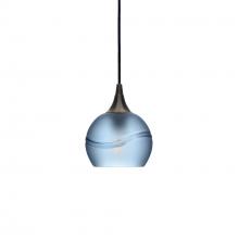 Bicycle Glass X1-763GLASTB-PEN01-BNZ-X4-04W - 763 Glacial: Single Pendant Light