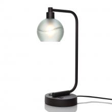 Bicycle Glass X1-763GLACLR-LMP01-BLK-XX-04W - 763 Glacial: Table Lamp - Eco Clear / Matte Black