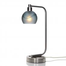 Bicycle Glass X1-763GLAGRA-LMP01-BNI-XX-04W - 763 Glacial: Table Lamp - Slate Gray / Brushed Nickel