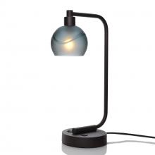 Bicycle Glass X1-763GLAGRA-LMP01-BLK-XX-04W - 763 Glacial: Table Lamp - Slate Gray / Matte Black