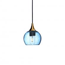 Bicycle Glass X1-763LUNSTB-PEN01-BRS-X4-04W - 763 Lunar: Single Pendant Light