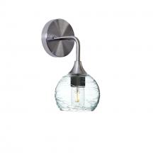 Bicycle Glass X1-763SPNCLR-SCN01-BNI-XX-04W - 763 Spun: Wall Sconce - Eco Clear / Brushed Nickel