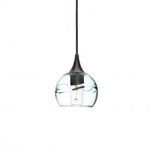 Bicycle Glass X1-763SWLCLR-PEN01-BNZ-X4-04W - 763 Swell: Single Pendant Light