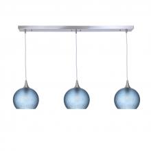 Bicycle Glass X3-767CELSTB-LIN01-BNI-X4-04W - 767 Celestial: 3 Pendant Linear Chandelier