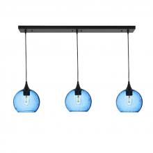 Bicycle Glass X3-767LUNSTB-LIN01-BLK-X4-04W - 767 Lunar: 3 Pendant Linear Chandelier