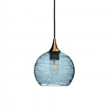 Bicycle Glass X1-767SPNGRA-PEN01-BRS-X4-04W - 767 Spun: Single Pendant Light