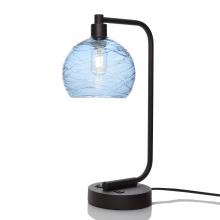 Bicycle Glass X1-767SPNSTB-LMP01-BLK-XX-04W - 767 Spun: Table Lamp - Steel Blue / Matte Black