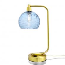 Bicycle Glass X1-767SPNSTB-LMP01-SBR-XX-04W - 767 Spun: Table Lamp - Steel Blue / Satin Brass