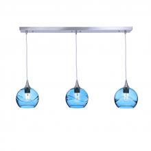 Bicycle Glass X3-767SWLSTB-LIN01-BNI-X4-04W - 767 Swell: 3 Pendant Linear Chandelier