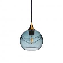 Bicycle Glass X1-767SWLGRA-PEN01-BRS-X4-04W - 767 Swell: Single Pendant Light