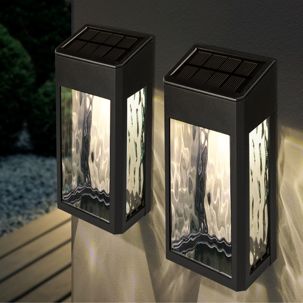 Classy Caps Black Aluminum Lancaster Deck & Wall Light - 2 Pk