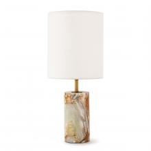 Regina Andrew CA 13-1138 - Jade and Brass Mini Cylinder Lamp