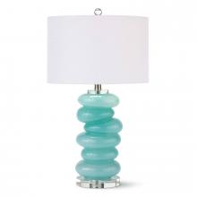 Regina Andrew CA 13-1510 - Stacked Pebble Glass Table Lamp (Aqua)