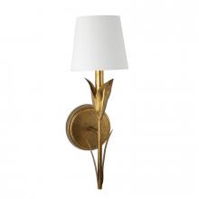 Regina Andrew CA 15-1218GLD - River Reed Sconce Single (Antique Gold Leaf with Natural Linen Shade)