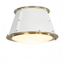 Regina Andrew CA 16-1379WT - French Maid Flush Mount (White and Natural Brass)