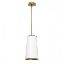 Regina Andrew CA 16-1392WT - Hattie Pendant (White and Natural Brass)