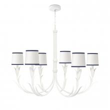 Regina Andrew CA 16-1416WT-NAV - River Reed Chandelier Small (White with Navy Shade)